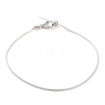 Non-Tarnish 304 Stainless Steel Add a Bead Adjustable Snake Chains Bracelets for Women BJEW-M307-01E-P-1