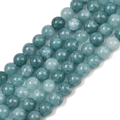 Natural Dyed White Jade Beads Strands GG-CBAEB22-B01-6mm-04-1