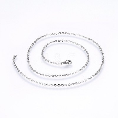 Non-Tarnish 304 Stainless Steel Cable Chains Necklaces LS-NJEW-F226-04P-08-1