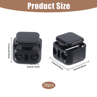20Pcs Alloy Cord Locks FIND-CA0010-48B-1