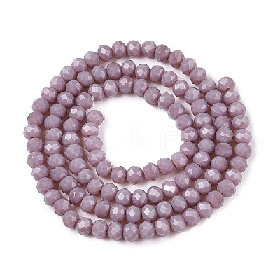 Opaque Solid Color Imitation Jade Glass Beads Strands EGLA-A044-P4mm-D13-1