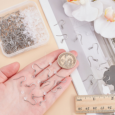 160Pcs 304 Stainless Steel French Earring Hooks STAS-ME0001-53P-1