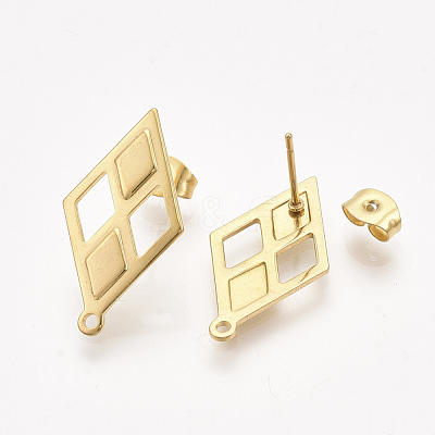 304 Stainless Steel Stud Earring Findings X-STAS-S079-59A-1