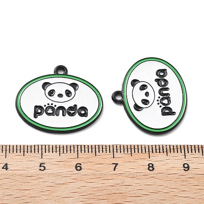 Panda Theme Alloy Enamel Pendants ENAM-F150-06-1