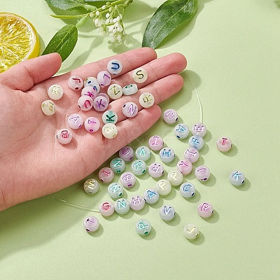 200Pcs Luminous Acrylic Beads MACR-YW0001-39-1