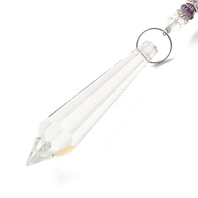 Amethyst Pendant Decoration AJEW-P098-01P-1