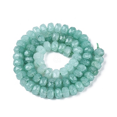 Imitation Jade Crackle Glass Beads Strands GLAA-N068-01A-A03-1