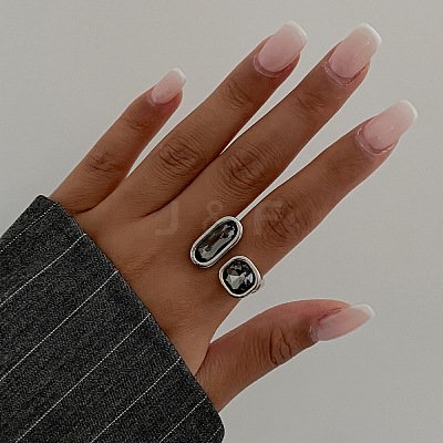 Alloy with Acrylic Rhinestone Finger Rings FS-WG60B09-01-1