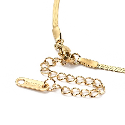 Ion Plating(IP) 304 Stainless Steel Herringbone Chain Necklace for Men Women NJEW-E076-03A-G-1