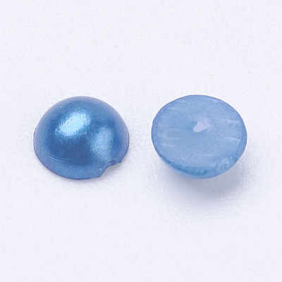 Half Round Domed Imitated Pearl Acrylic Cabochons OACR-H001-4x2mm-1