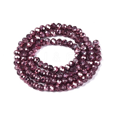 Transparent Electroplate Glass Beads Strands LS-EGLA-Q131-01A-06-1