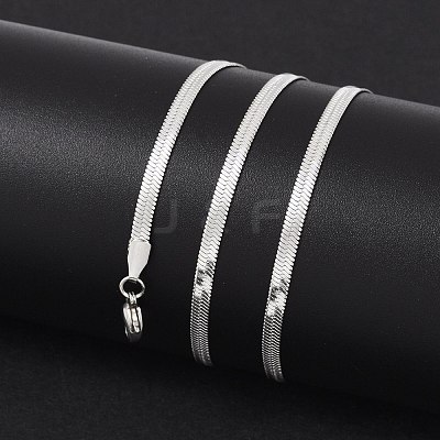 Non-Tarnish 304 Stainless Steel Snake Chain Necklaces NJEW-F195-01B-P-1