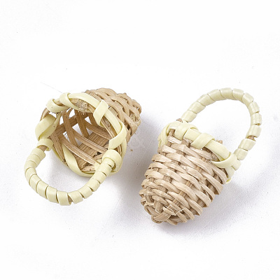 Handmade Reed Cane/Rattan Woven Pendants X-WOVE-T006-091A-1