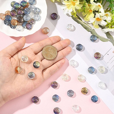 70Pcs 14 Colors Transparent Glass Beads GLAA-YW0005-48-1