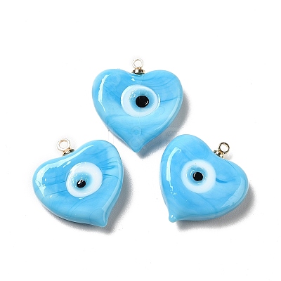 Handmade Lampwork Pendants LAMP-E030-01G-02-1
