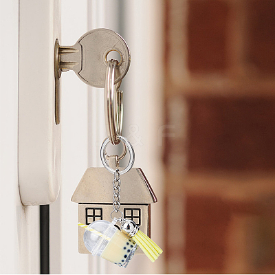 DIY Imitation Bubble Tea Charm Keychain Making Kit DIY-FH0005-20-1