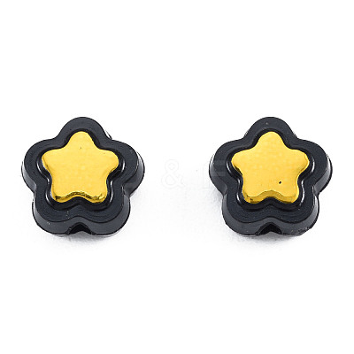 Plating Opaque Acrylic Beads OACR-N136-01A-1