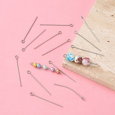 Tarnish Resistant 304 Stainless Steel Eye Pin X-STAS-R045-35mm-1