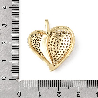 Valentine's Day Brass Micro Pave Clear Cubic Zirconia Pendants KK-E799-01D-G-1