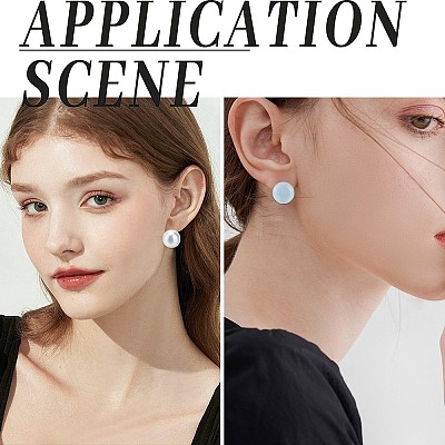 500Pcs Eco-Friendly Plastic Stud Earring Findings KY-SP0001-03A-1