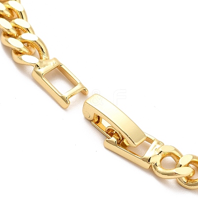 Cubic Zirconia Double Kylin Link Bracelet wth Brass Curb Chains for Men Women KK-H434-08G-1