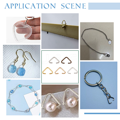 750Pcs 5 Colors Iron Triangle Rings IFIN-PH0002-21-1