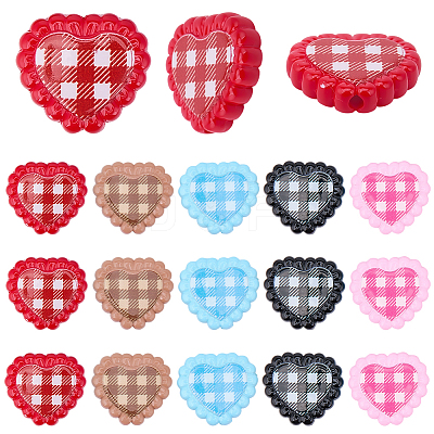 30Pcs Printed Opaque Acrylic Beads OACR-SC0002-75-1