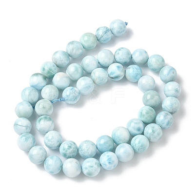 Natural Larimar Beads Strands G-B141-01-8mm-1