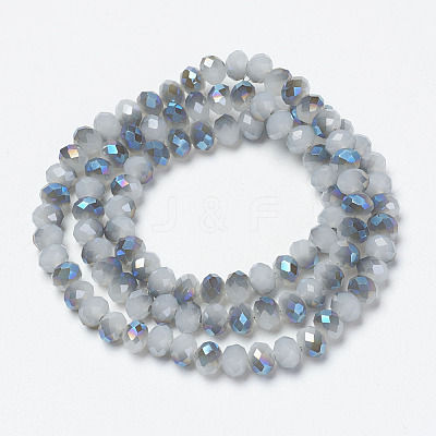 Electroplate Glass Beads Strands EGLA-A034-J6mm-I01-1