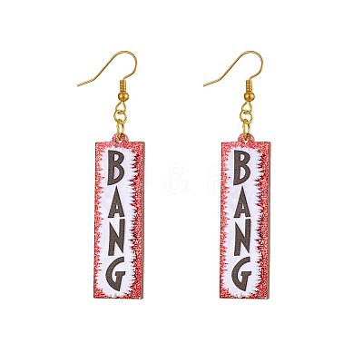 Alloy Acrylic Dangle Earrings FS-WG4D5AE-01-1