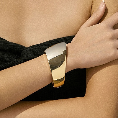 Alloy Hinged Bangles for Women BJEW-D312-05G-1