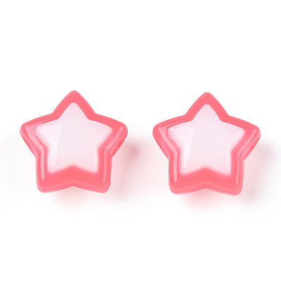 Two Tone Opaque Acrylic Beads SACR-I005-04A-03-1