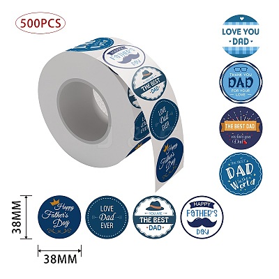 Father's Day Theme Paper Stickers DIY-K038-03-1