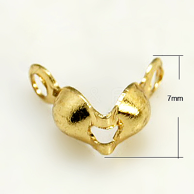 Brass End Bead Tips KK-E248-G-1