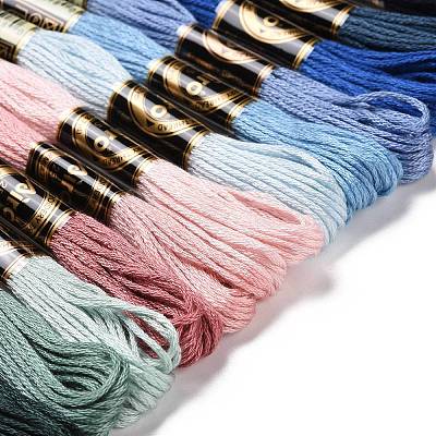 12 Skeins 12 Colors 6-Ply Polyester Embroidery Floss OCOR-M009-01B-17-1