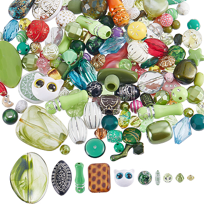 100G Mixed Styles Plastic Beads KY-HY0001-27-1