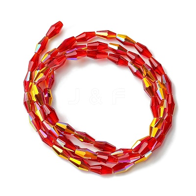 Transparent Electroplate Glass Beads X1-GLAA-K064-05A-AB01-1