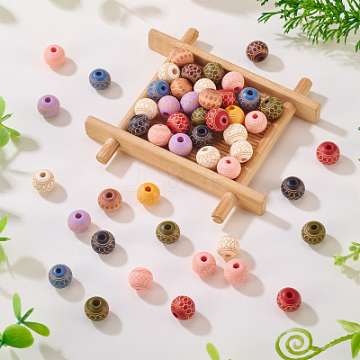 60Pcs Wood Beads WOOD-TA0002-79A-1