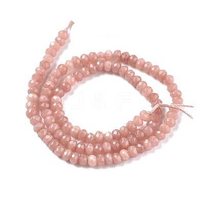 Dyed Natural Malaysia Jade Rondelle Beads Strands X-G-E316-2x4mm-42-1