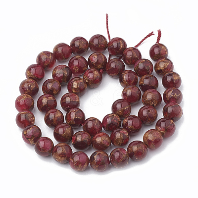 Natural Chalcedony Beads Strands G-S333-8mm-014D-1