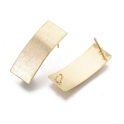 Brass Stud Earring Findings X-KK-N233-015-NF-1