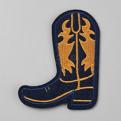 Non-woven Fabrics Computerized Embroidery Iron on/Sew on Patches PATC-WH0014-49M-1