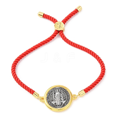 Alloy with Nylon Rope Slider Bracelets LS-BJEW-Z156-02G-01-1