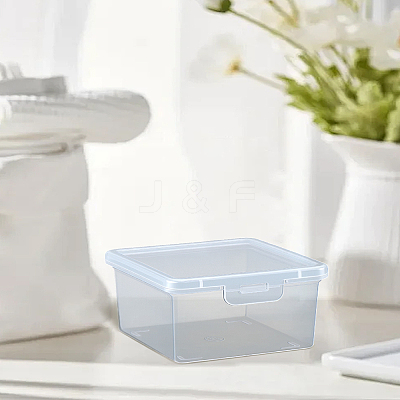 Rectangle PP Plastic Jewelry Bead Containers with Hinged Lid AJEW-WH0460-066-1