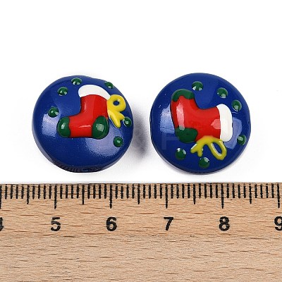 Christmas Handmade Lampwork Enamel Beads LAMP-C020-03F-1