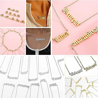 24Pcs 12 Style 201 Stainless Steel Links Connectors STAS-UN0027-46-1