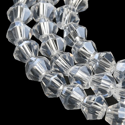 Transparent Electroplate Glass Beads Strands EGLA-A039-T4mm-A13-1