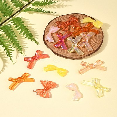 70Pcs 7 Styles Opaque & Transparent Acrylic Beads TACR-FS0001-59-1