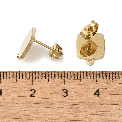 Ion Plating(IP) 304 Stainless Steel Stud Earring Findings STAS-I206-06G-1