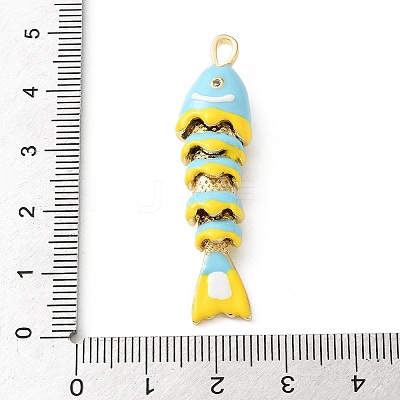 Brass Micro Pave Orange Cubic Zirconia Pendants CU-CBA03AF-15G-04-1